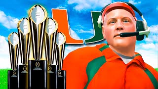 20 Year Rebuild Of Miami In NCAA Football [upl. by Burkhard]