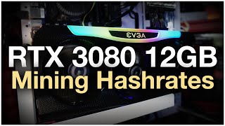 RTX 3080 12GB Mining Hashrates [upl. by Atnauqahs]