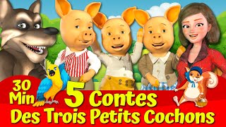 🔴 Les Trois Petits Cochons Et Le Grand Méchant Loup 🐷🐺🔴 I Cinq Contes I Contes de fées français [upl. by Ainek]