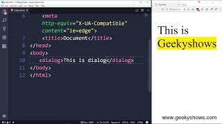 Dialog Tag in HTML Hindi [upl. by Trevar]