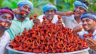 CHICKEN LOLLIPOP  Fried Chicken Recipe Cooking amp Eating In Village  Chicken Wings Recipe Making [upl. by Atrahc32]