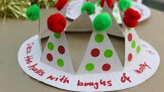 Christmas craft How to make a Christmas crown [upl. by Anneehs249]