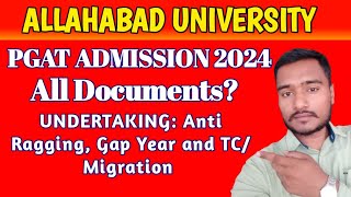 allahabad university pg admission documents and undertaking form 2024 Vidhik Knowledge [upl. by Airdnaxela]