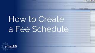 How to Create a Fee Schedule [upl. by Lielos]