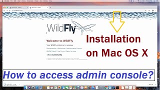 WildFlyJboss Application Server Installation on Mac OS X [upl. by Henriha]