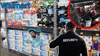 WORLDS FUNNIEST TOILET PAPER FORT IN WALMART [upl. by Gherlein]