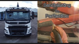 Volvo FMX Hooklift Frame Restoration Sandblasting to Perfection [upl. by Ailemaj]