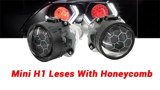 Honeycomb Headlight Lenes Mini H1 25 inch for H1 H4 H7 9005 9006 Headlight Retrofit [upl. by Emmie317]