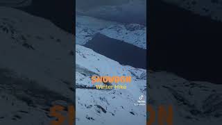 Climbing Mount Snowdon Snowdonia Wales  Winter Hike [upl. by Kowtko]