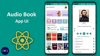 Audio Book App UI in React Native [upl. by Kinny]