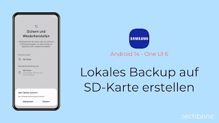 Lokales Backup auf SDKarte erstellen  Samsung Android 14  One UI 6 [upl. by Attiuqahs859]