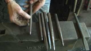 Basic blacksmithing Punches [upl. by Wilona]