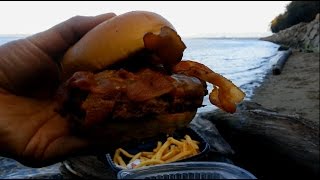 Applebees NEW Triple Bacon Burger Review [upl. by Akener]