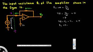 ECE Input resistance of an amplifier using OP  AMP  Electronics [upl. by Earl589]