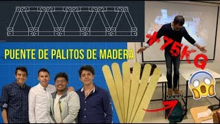 Puente de palitos de madera que aguanta más de 75 kg [upl. by Annola]