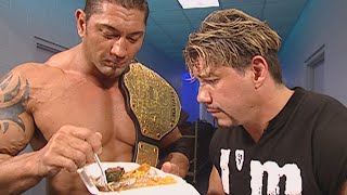 Batista steals Eddie Guerreros dinner SmackDown Sept 30 2005 [upl. by Rind532]