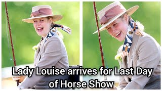 Its all smiles for Lady Louise as she arrives for the last day of the Royal Windsor Horse Show [upl. by Fields]