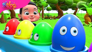 Surprise Eggs Kids Song  BluLoo Nursery Rhymes amp Kids Songs [upl. by Jephthah718]