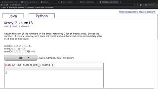 CodingBat Array 2 sum13 [upl. by Iramaj]