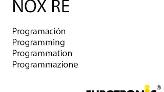 PROGRAMACIÓN MOTOR NOX RE EUROTRONIC [upl. by Nell]