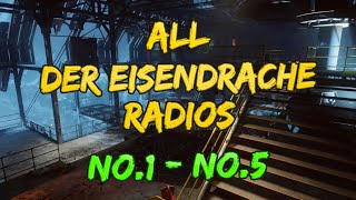 ALL DER EISENDRACHE  RADIOS NO1 TO NO5  HD AUDIO BO3 ZOMBIES [upl. by Eitsirhc]