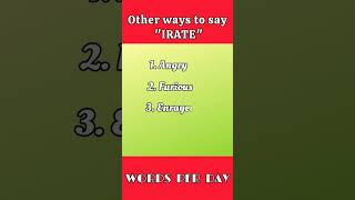 Another word for quotIRATEquot englishlearners englishlearning youtubeshorts [upl. by Akehsay]