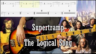 Supertramp  The Logical Song Bass Cover W Tab amp Backing Track [upl. by Alcinia]