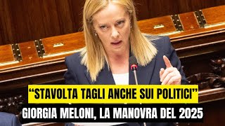 MELONI AL LAVORO PER LA MANOVRA 2025 TAGLI E NUOVE MISURE PER RIDURRE GLI SPRECHI [upl. by Lazare798]