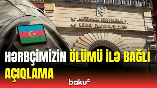 Hərbçimizin ölüm səbəbi barədə təcili məlumat  Cinayət işi başlandı [upl. by Ramak]