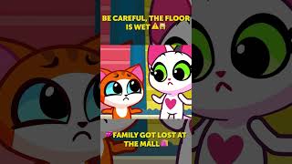 CAREFUL NOT TO FALL ⚠ INTERACTIVE GAMES 😻 FAMILY LOST AT THE MALL 😻PURR PURR [upl. by Crystal]