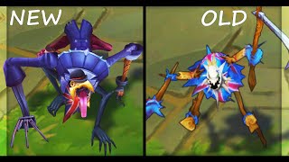 All Fiddlesticks Skins Rework NEW vs OLD Texture Comparison League of Legends [upl. by Eriuqs]