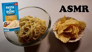 PASTA RONI PARMESAN CHEESE amp RIPPLE CUT POTATO CHIPS ASMR MUKBANG [upl. by Eiromem]