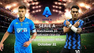 Empoli VS Inter Milan Serie A [upl. by Eiclek3]