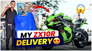 My First SuperBike Delivery 😍 Sasta Zx10r 😆  Sonu Vlogs [upl. by Orimisac]