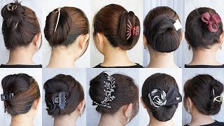 TOP 10 Trending Hairstyles 2023  60 Second Claw Clip Hairstyles  Clutcher Hairstyle For Ladies [upl. by Anaila379]