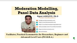 Stata16 Moderation Modelling using Panel Data Part 1 [upl. by Inkster]