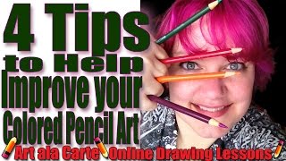 Colored Pencils 101 4 Tips to improve your work [upl. by Long855]