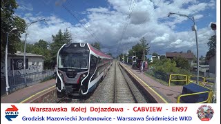 CabView 4K WKD EN97 Grodzisk Mazowiecki  Warszawa kabinamaszynisty strajkwkd wkd [upl. by Nosnej]