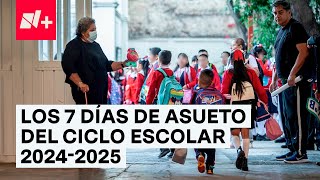 ¿Cuáles son los días de vacaciones y puentes del Ciclo Escolar 20242025  N [upl. by Eimmat]