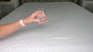 Waterproof mattress cover unboxing and review with water leak test [upl. by Naej]