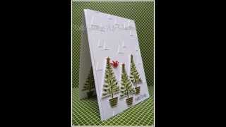 Festival of Trees by Stampin up 10 Quick amp Easy Cards video58 [upl. by Anassor]