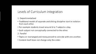 Integrated curriculum  Meaning Definition Example Features Levels [upl. by Lexine]