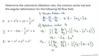 Fluid Kinematics Calculations [upl. by Ereveniug]