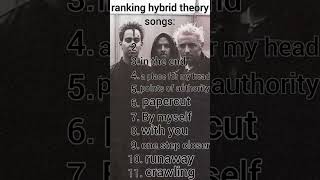 RANKING HYBRID THEORY SONGS PART 2 linkinpark metal ranking hybridtheory [upl. by Koziarz]