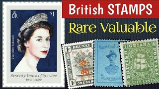 Rare Valuable Stamps Of British Empire  Highly Desirable  Old Postage Stamps Philately [upl. by Elbart]