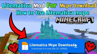 How to Download Litematica In Mcpe And How to Use Litematica import Hologram [upl. by Annekim]