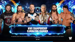 WWE 2k24Elimination Chamber Roman Reigns vs Drew McIntyre vs Cm Punk vs Cody vs Seth vs Wade [upl. by Hakceber]