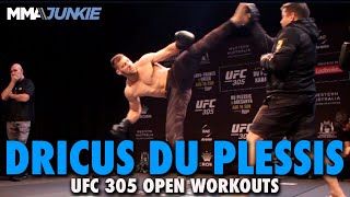 Dricus Du Plessis Brushes Off Disrespectful Fan Question After UFC 305 Open Workout [upl. by Araas]