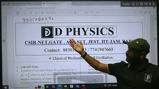 Small Oscillations Concept With PYQ discussion  CSIRNET  TIFR JEST GATE  D PHYSICS [upl. by Ymmak]