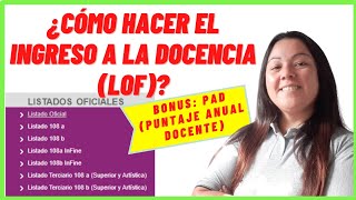 🥼🥼INSCRIPCIÓN AL LISTADO OFICIAL DOCENTE✔✔ [upl. by Chevalier]